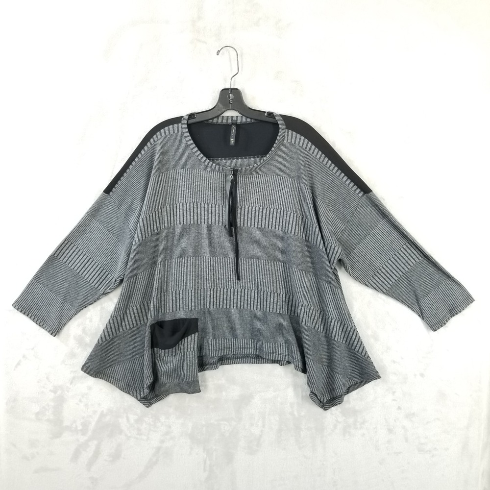 IC by Connie K Tunic‎ Women XXL Asymmetrical Lagenlook Relaxed Flowy Top USA